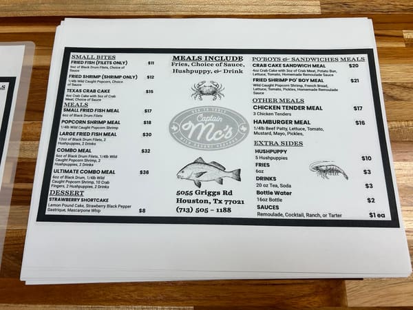 Captain Mc's Seafood